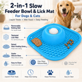 2-in-1 Pet Slow Feeder Bowl & Lick Mat
