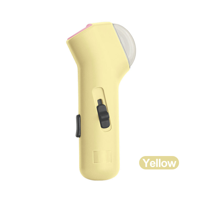 Eco-Friendly Plastic Freeze-Dried Pellet Launcher Feeder Training Cat Dog Snack Toy Pet Toy - Yellow
