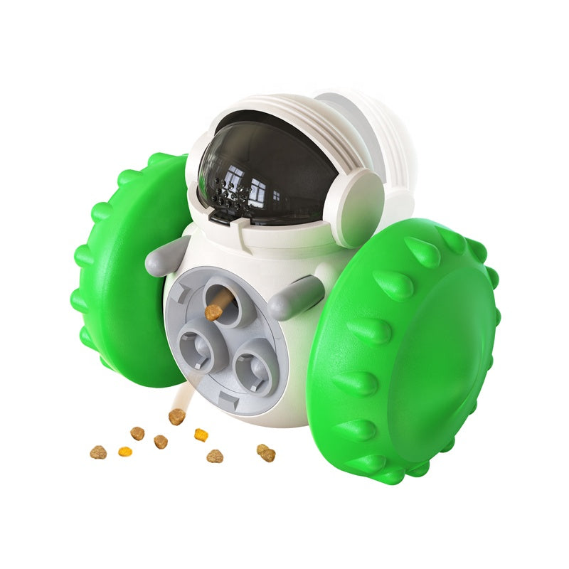 Popular Balance Swing Car Dog Leaky Food Feeding Toys - Green