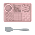 Pet Licking Mat Pet Feeding Bowl Silicone Slow Feeder - Pink