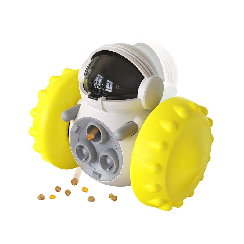 Popular Balance Swing Car Dog Leaky Food Feeding Toys - Yellow