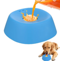 Pet Slow Food Plate Spherical Dog - Blue